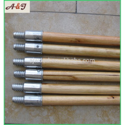 Lacqur painted wooden pole for brushes metal screw